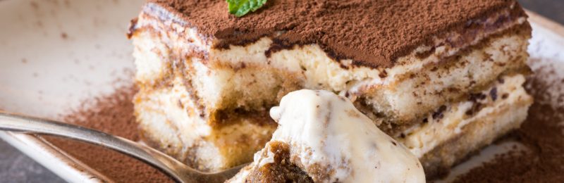 Italian Dessert Tiramisu with Mascarpone Cheese and Espresso Coffee Italian Dessert Tiramisu with Mascarpone Cheese and Espresso Coffee